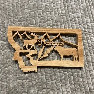 Montana- wood laser cut state of  Montana